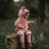 Eared Jumpsuit for Babies and Kids - Peach