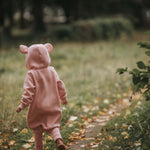 Eared Jumpsuit for Babies and Kids - Peach