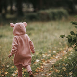 Eared Jumpsuit for Babies and Kids - Peach