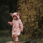 Eared Jumpsuit for Babies and Kids - Peach