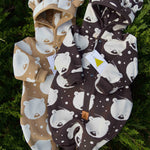 Eared Jumpsuit for Babies and Kids - Chocolate Polar Bear