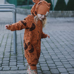 Eared Jumpsuit for Babies and Kids - Cinnamon Squirrel