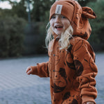 Eared Jumpsuit for Babies and Kids - Cinnamon Squirrel