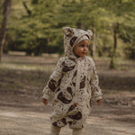 Eared Jumpsuit for Babies and Kids - Beige Squirrel