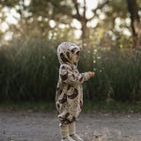 Eared Jumpsuit for Babies and Kids - Beige Squirrel