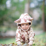 Eared Jumpsuit for Babies and Kids - Beige Squirrel