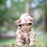 Eared Jumpsuit for Babies and Kids - Beige Squirrel