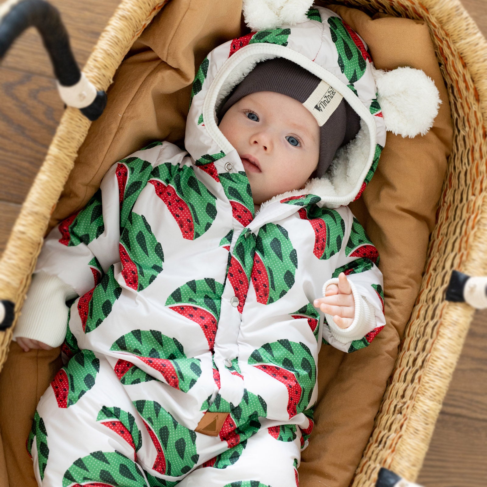 Winter Jumpsuit with Teddy Lining for Babies and Kids - Watermelons