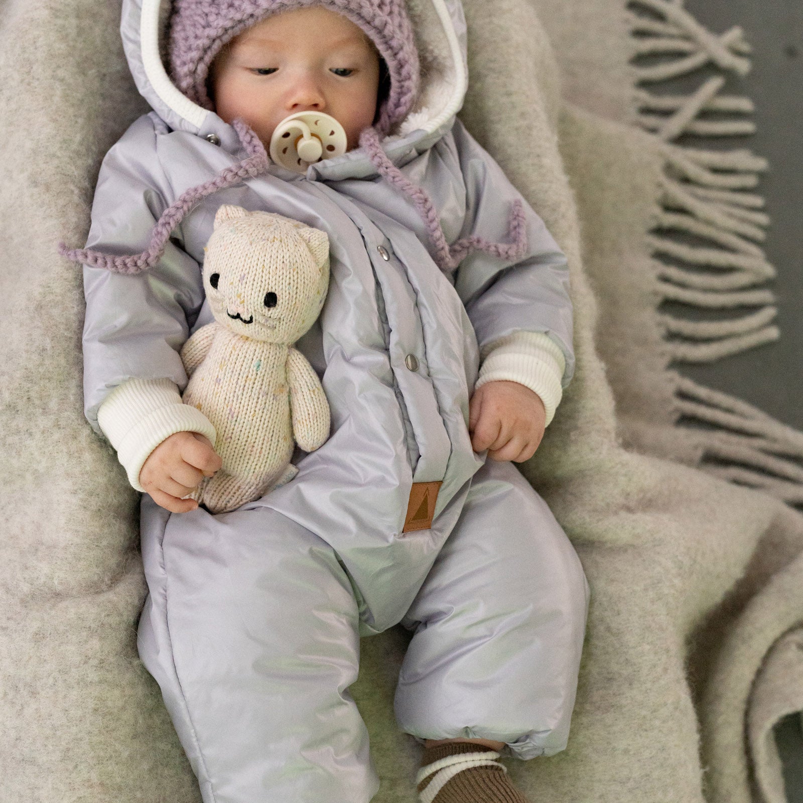 Winter Jumpsuit with Teddy Lining for Babies and Kids - Rabbit