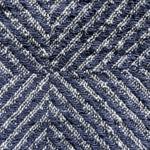 Blue herringbone linen towel, 70 × 140 cm, cotton hanging loop