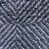 Blue herringbone linen towel, 70 × 140 cm, cotton hanging loop
