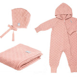 Merino Wool Baby Set HAPPINESS - Blanket, Romper and Bonnet - Snøluv