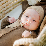 Merino Wool Baby Gift Set JOY, Newborn Blanket Romper and Bonnet - Snøluv