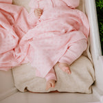 Merino Wool Baby Set LOVE - Blanket, Romper, Bonnet - Snøluv