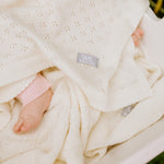 Merino Wool Baby Set LOVE - Blanket, Romper, Bonnet - Snøluv