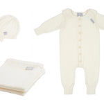 Merino Wool Baby Set LOVE - Blanket, Romper, Bonnet - Snøluv