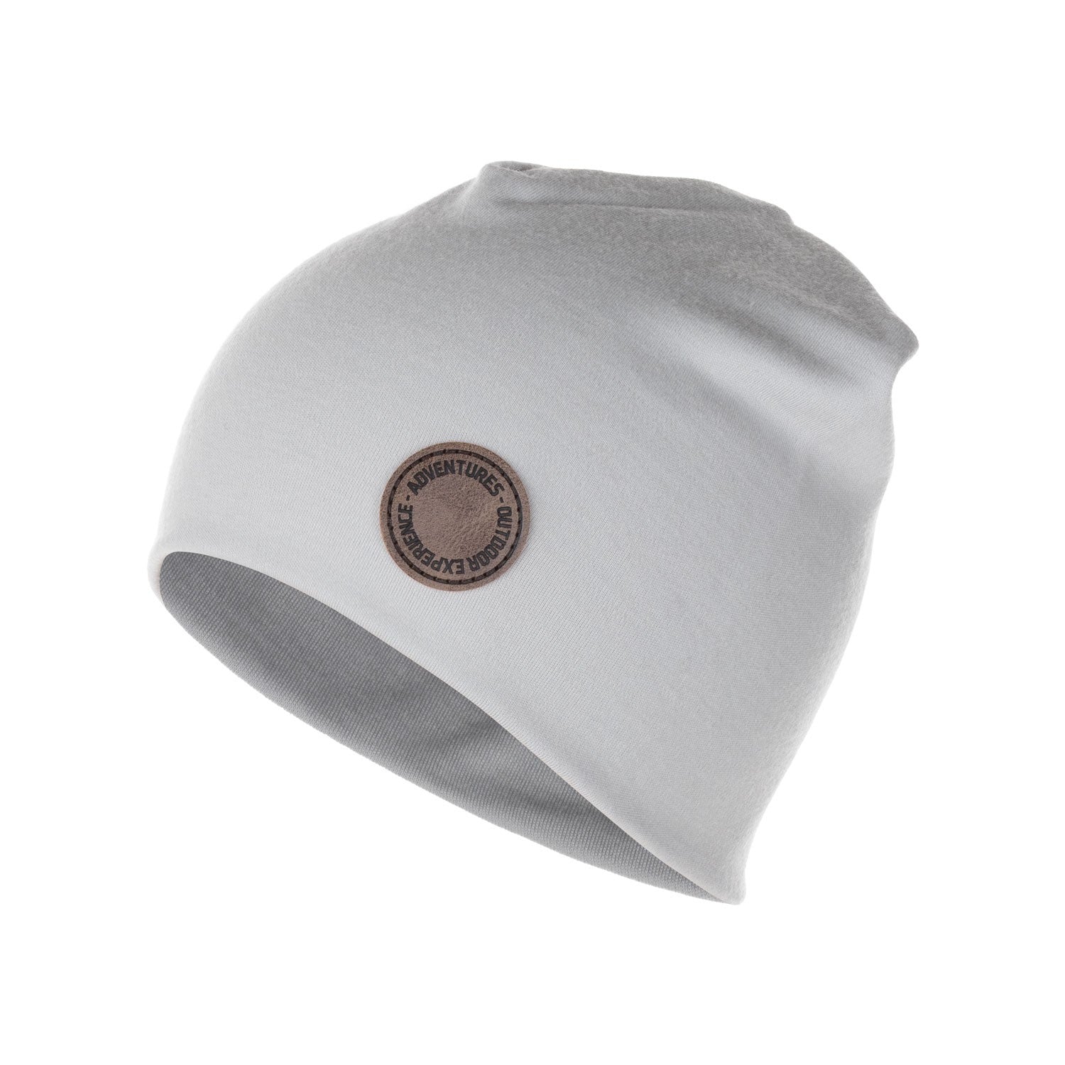 Light grey kids merino wool beanie by Lenne