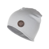 Light grey kids merino wool beanie by Lenne