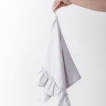Linen Kitchen Towel With Ruffles