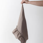 Linen Kitchen Towel With Ruffles