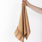 Linen Kitchen Towel With Ruffles