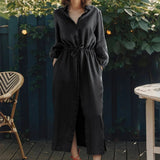 Linen Rhapsody Dress - Black