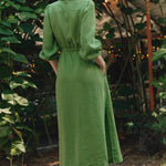 Linen Rhapsody Dress - Foliage Green