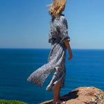 Linen Rhapsody Dress - Porcelain Flowers 