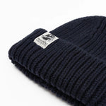 Navy Moomin beanie with Stinky label by Nordicbuddies, view 2
