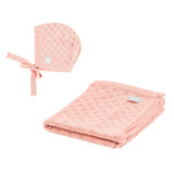 Merino Wool Baby Set LOVE Blanket and Bonnet - Snøluv