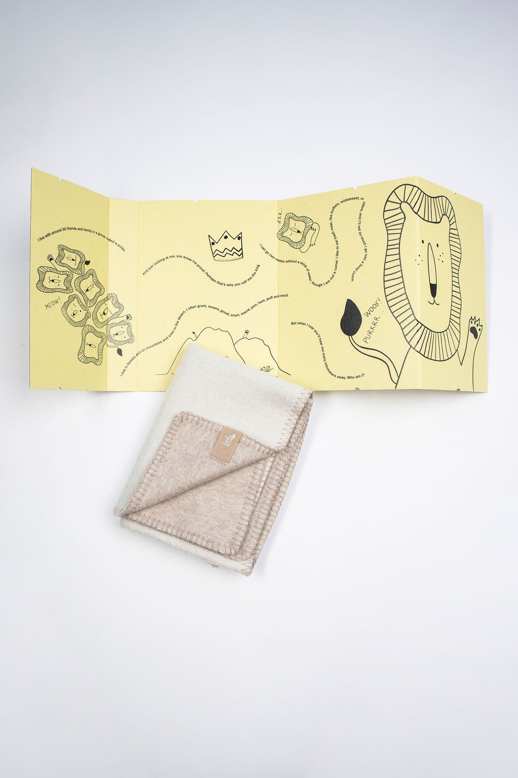 Merino baby blanket - Lion