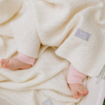 Merino wool baby blanket HAPPINESS
