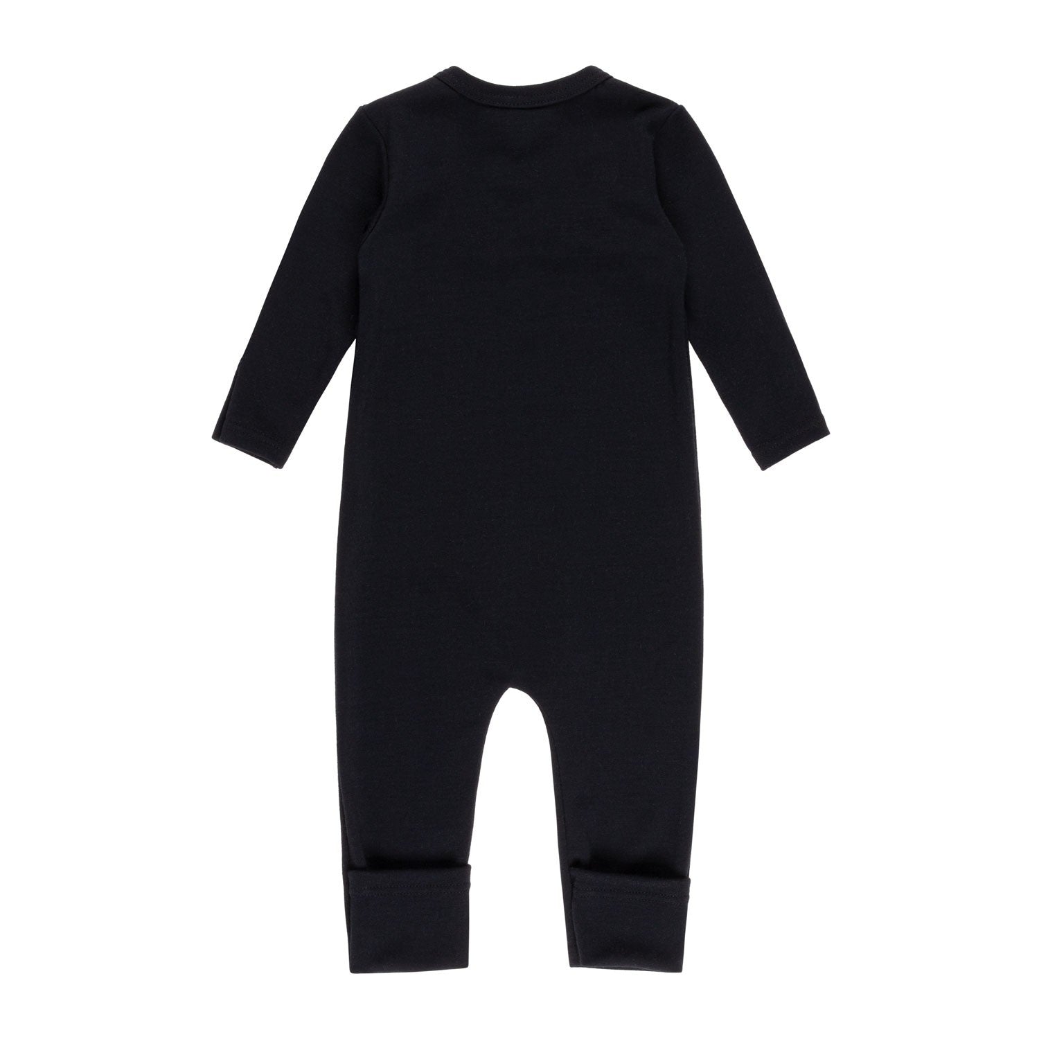 Black merino wool baby overall by Lenne, view 2