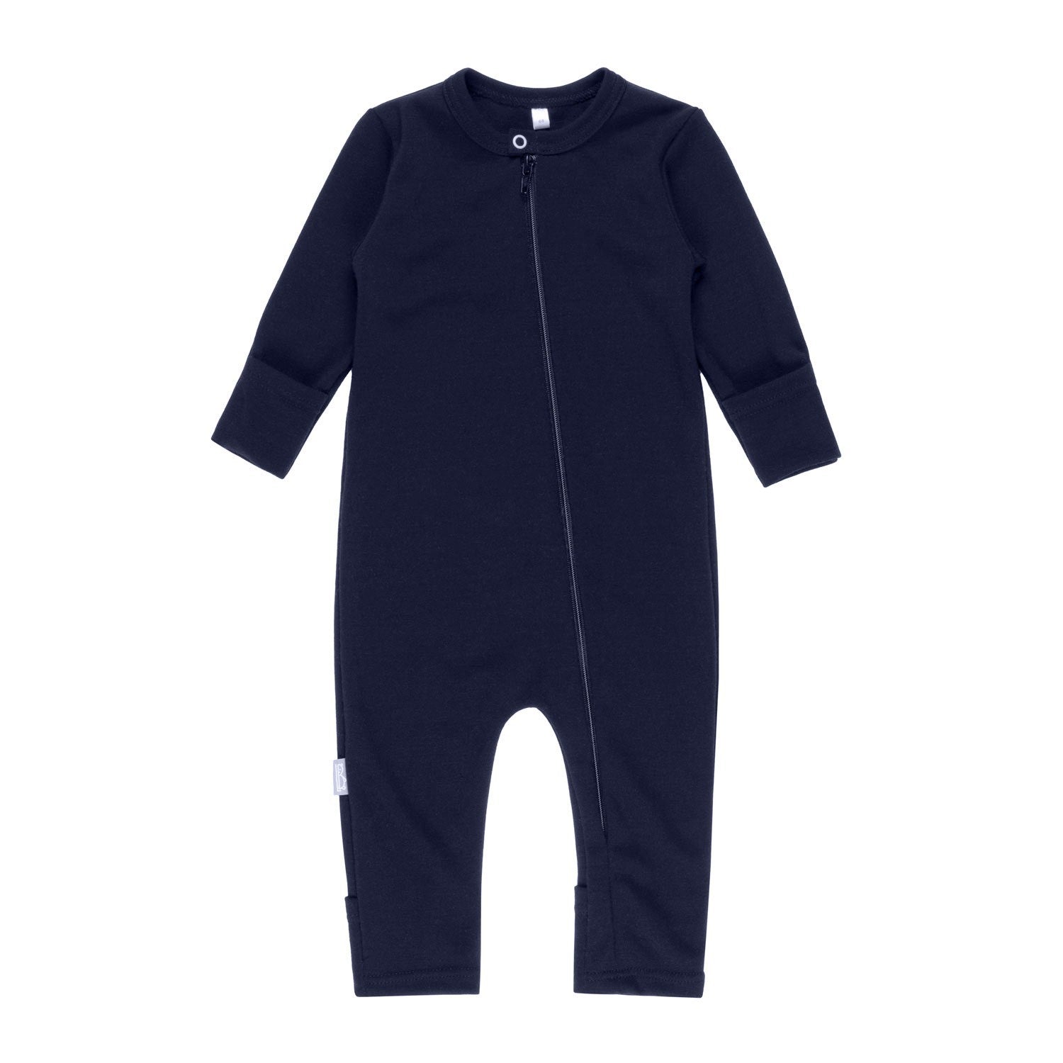 Navy merino wool baby overall by Lenne