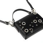 Leather Shoulder Bag Mia Studded Top Grain Design - Snøluv