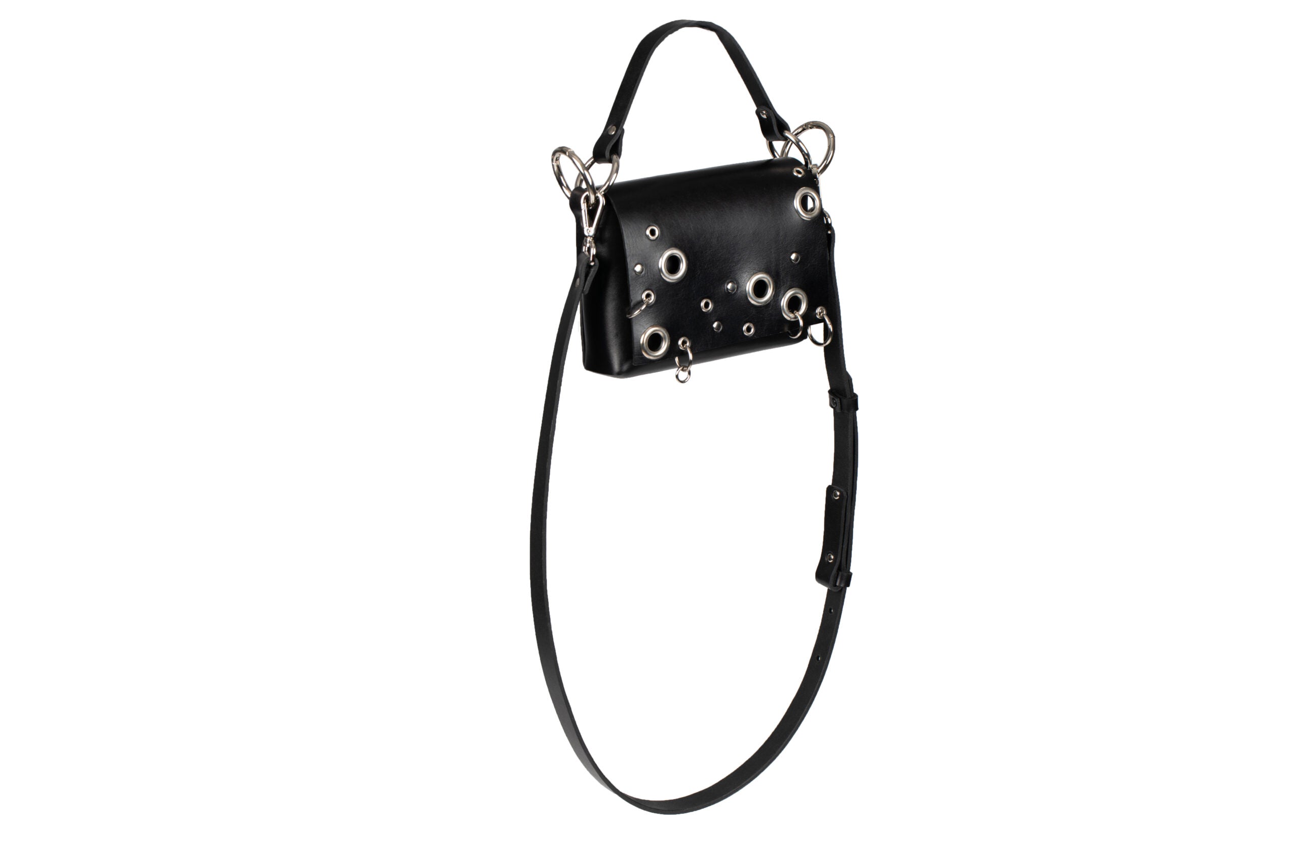 Leather Shoulder Bag Mia Studded Top Grain Design - Snøluv