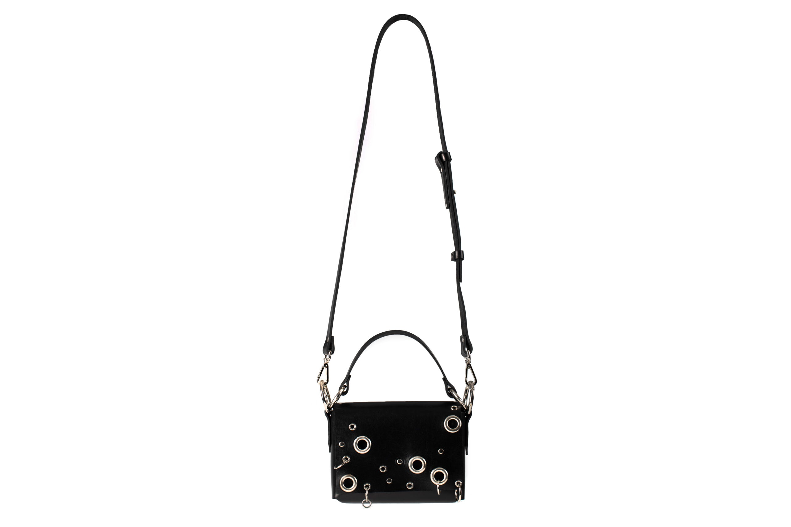 Leather Shoulder Bag Mia Studded Top Grain Design - Snøluv