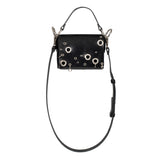 Leather Shoulder Bag Mia Studded Top Grain Design - Snøluv