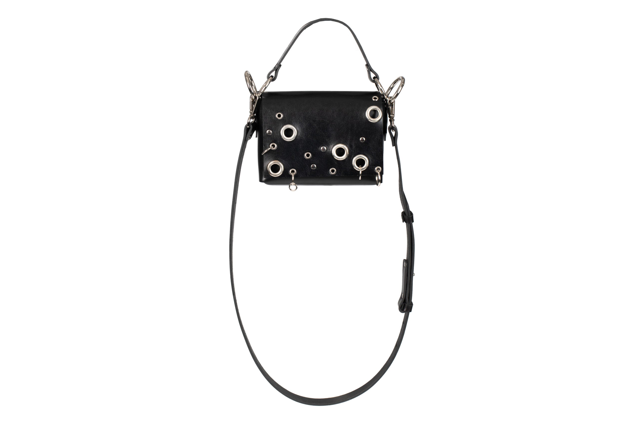 Leather Shoulder Bag Mia Studded Top Grain Design - Snøluv