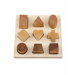 Wooden Shape Sorting Blocks - Natural