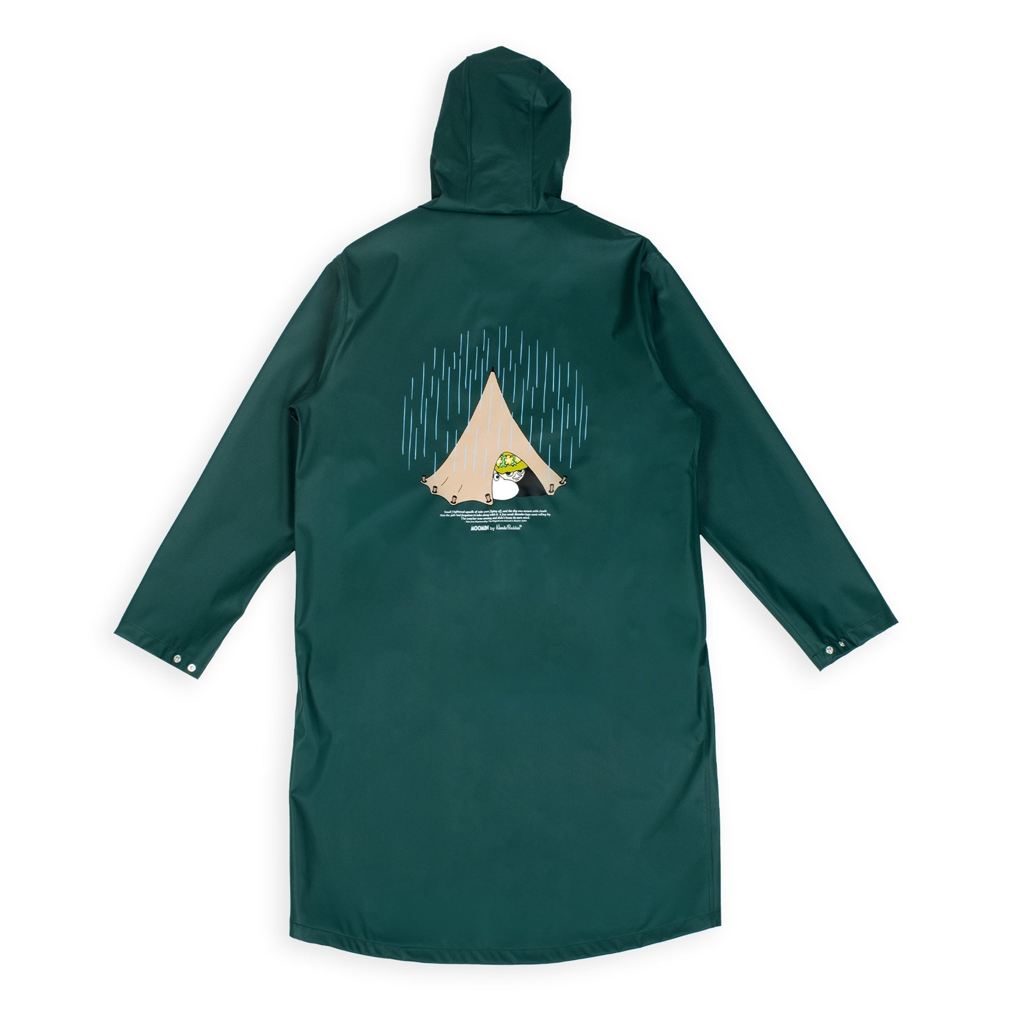 Moomin Rain Jacket Unisex Waterproof - Dark Green - Snøluv