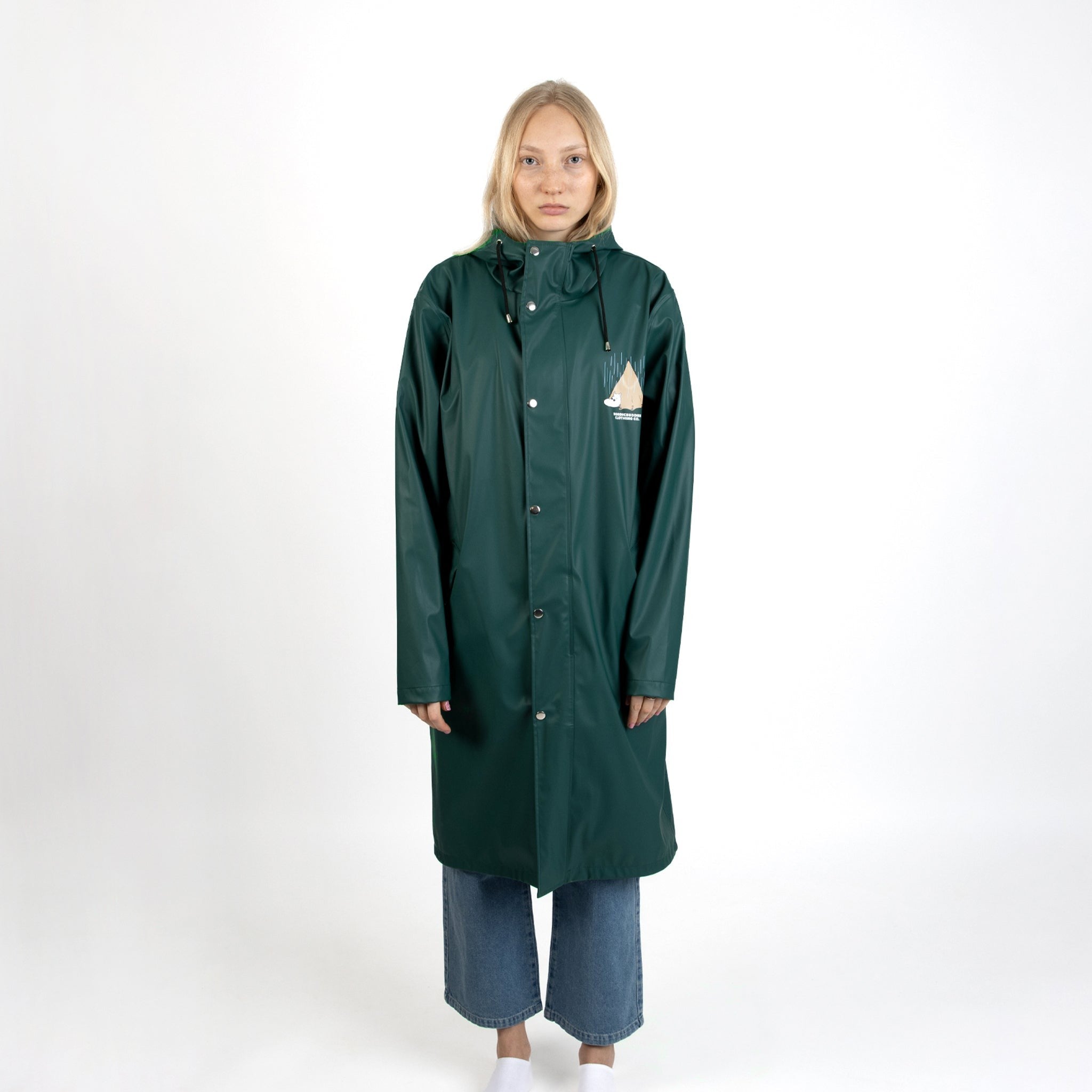 Moomin Rain Jacket Unisex Waterproof - Dark Green - Snøluv