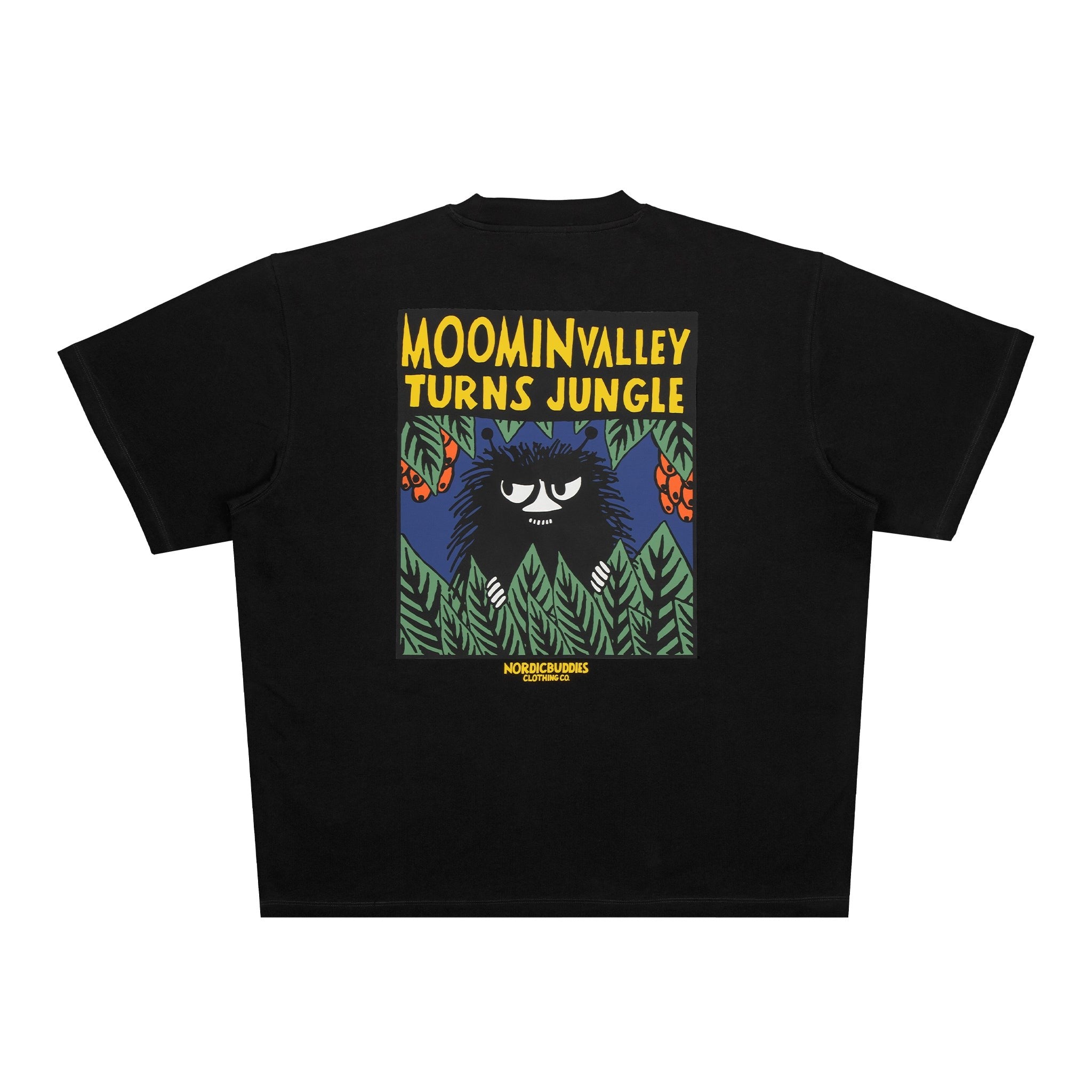 Moomin Black T-Shirt - Jungle Heavy Unisex - Snøluv