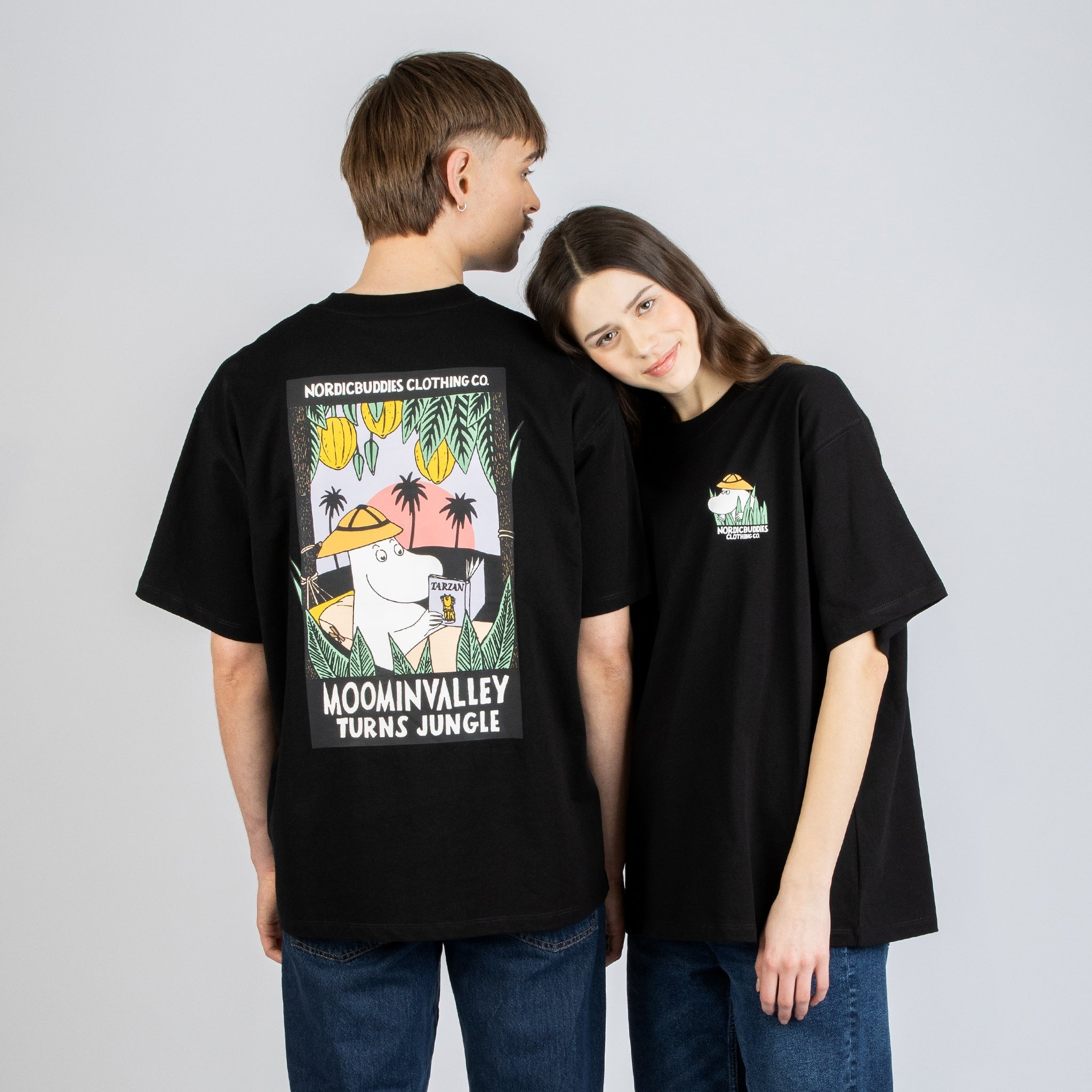 Moomin Unisex T-Shirt Black - Jungle - Snøluv