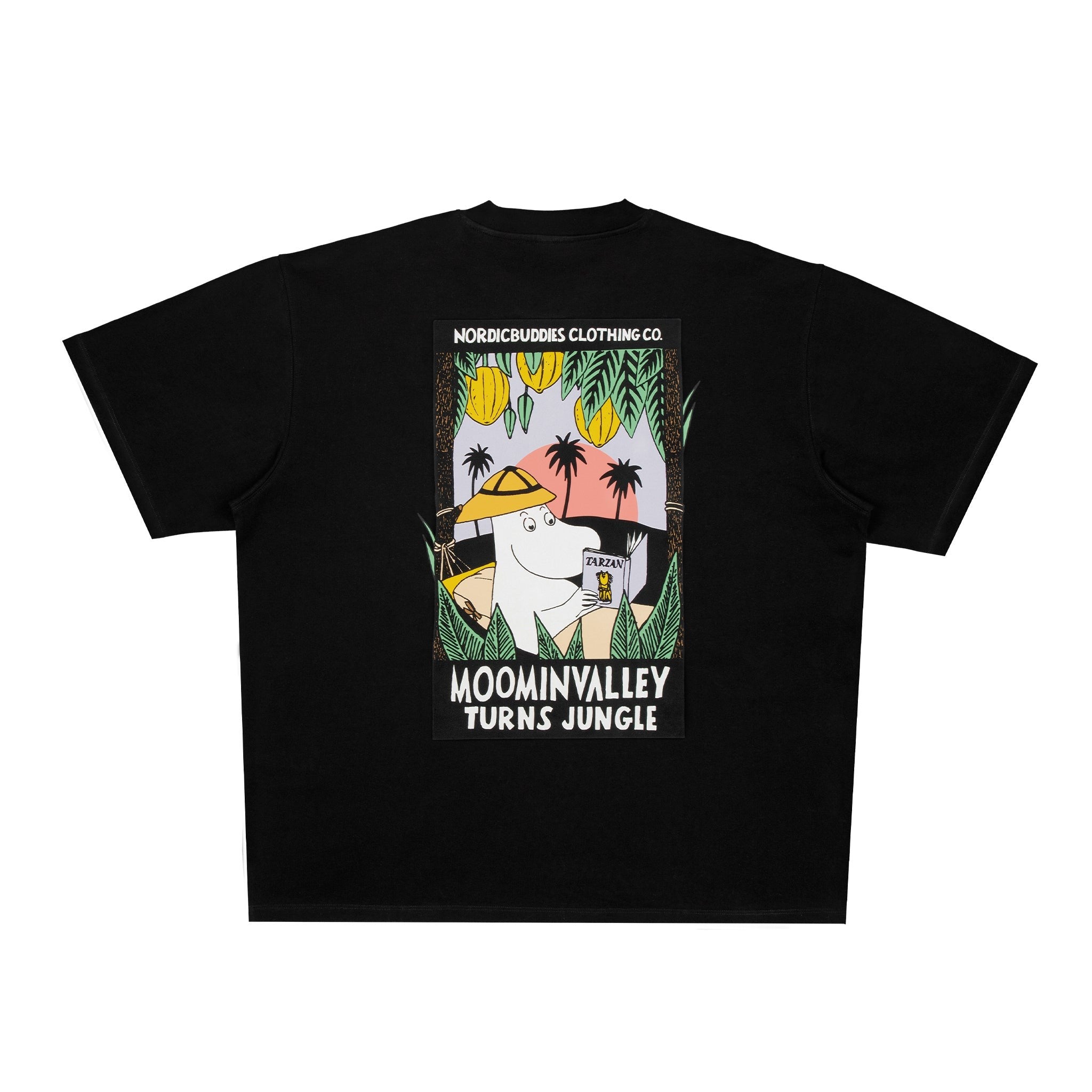 Moomin Unisex T-Shirt Black - Jungle - Snøluv