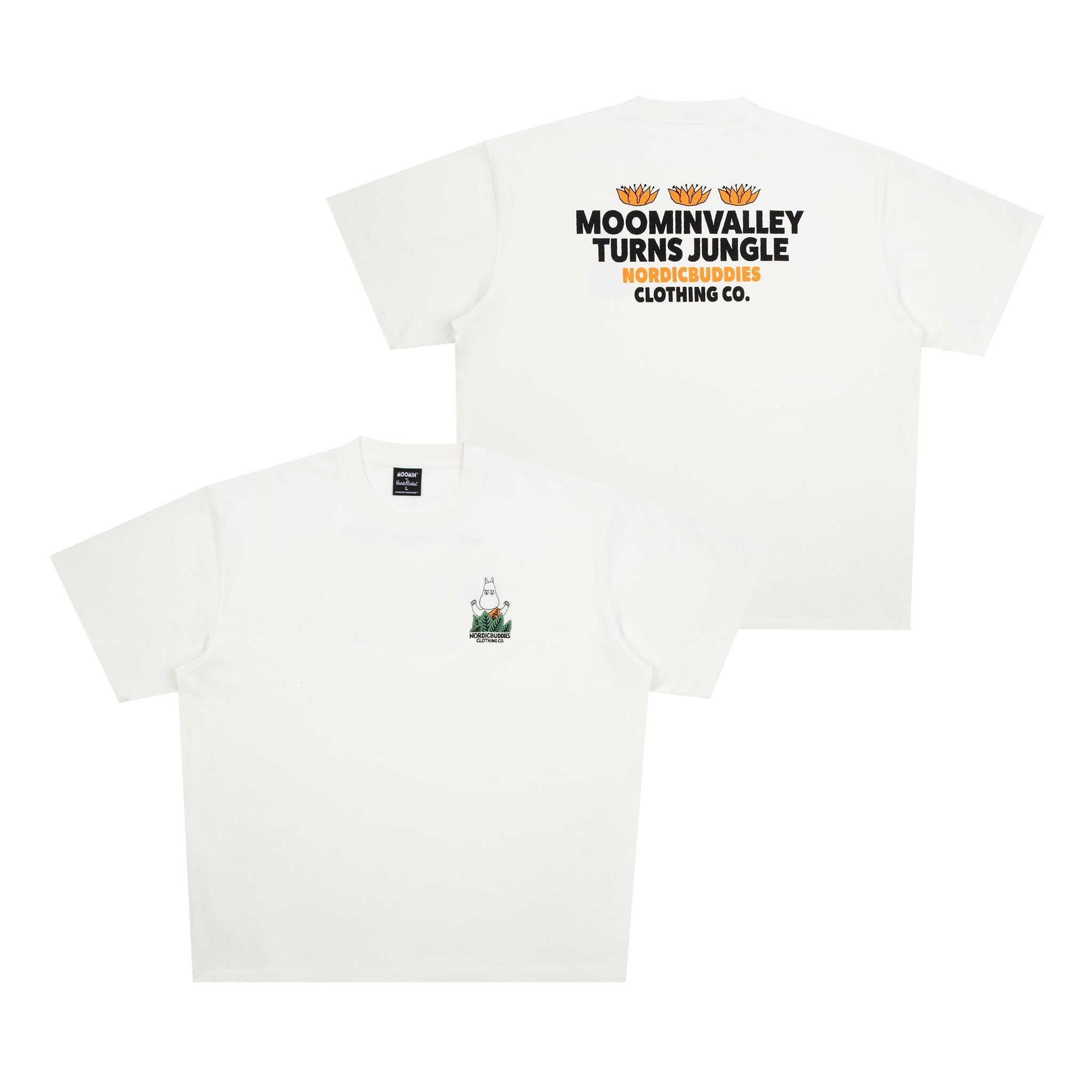 Moomin Jungle Heavy Unisex T-shirt - White - Snøluv