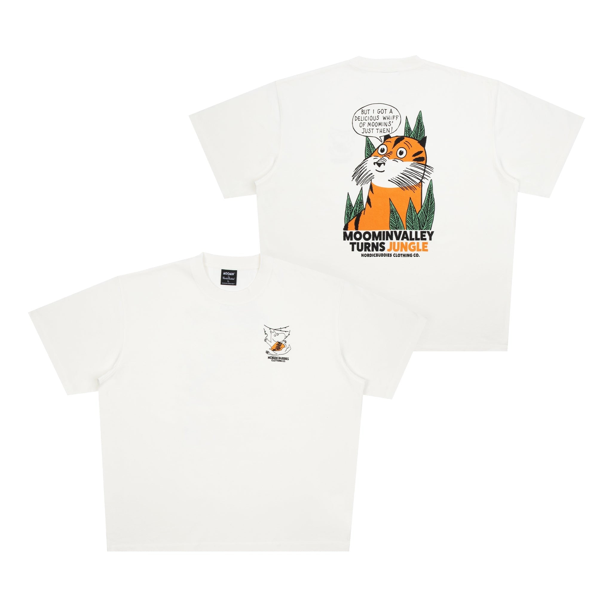 Moomin White T-Shirt - Jungle Heavy Unisex - Snøluv