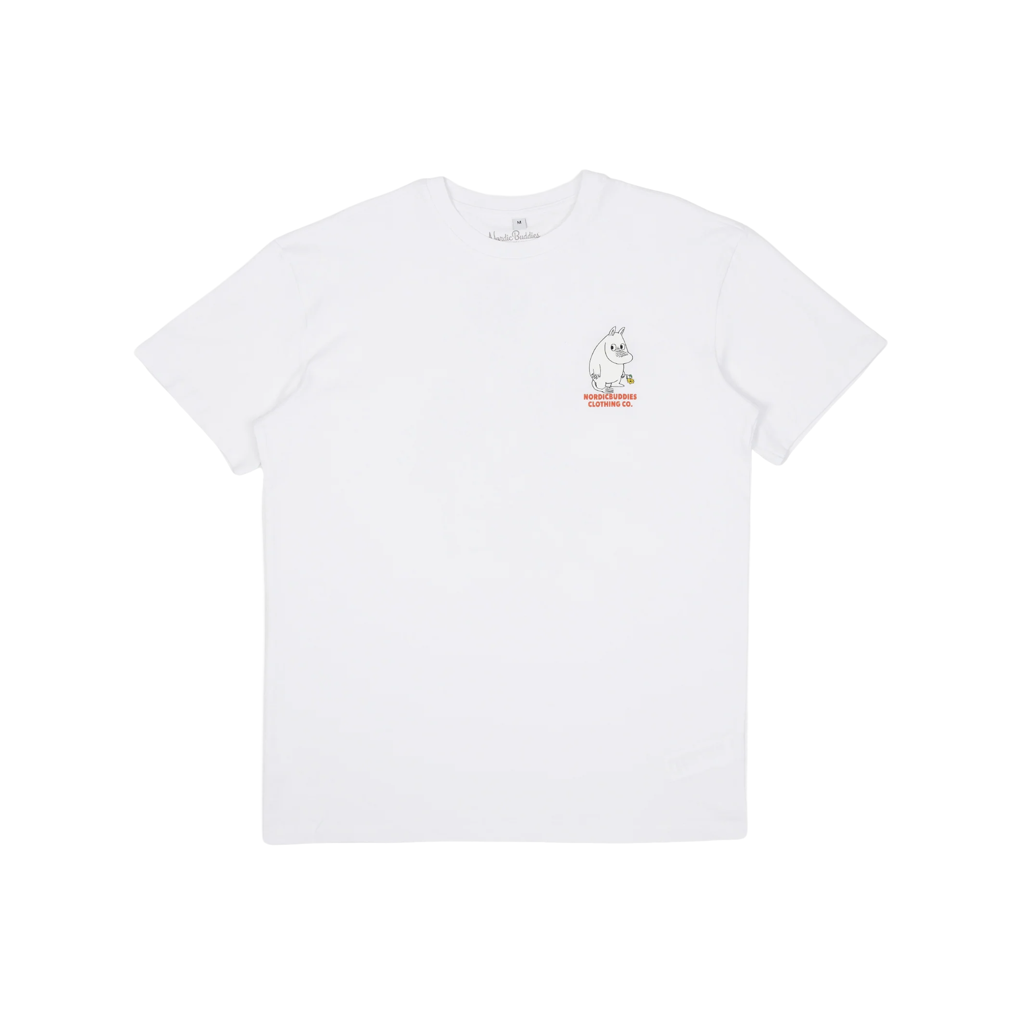 Moomin by NordicBuddies Moomintroll's Flower unisex t-shirt in white