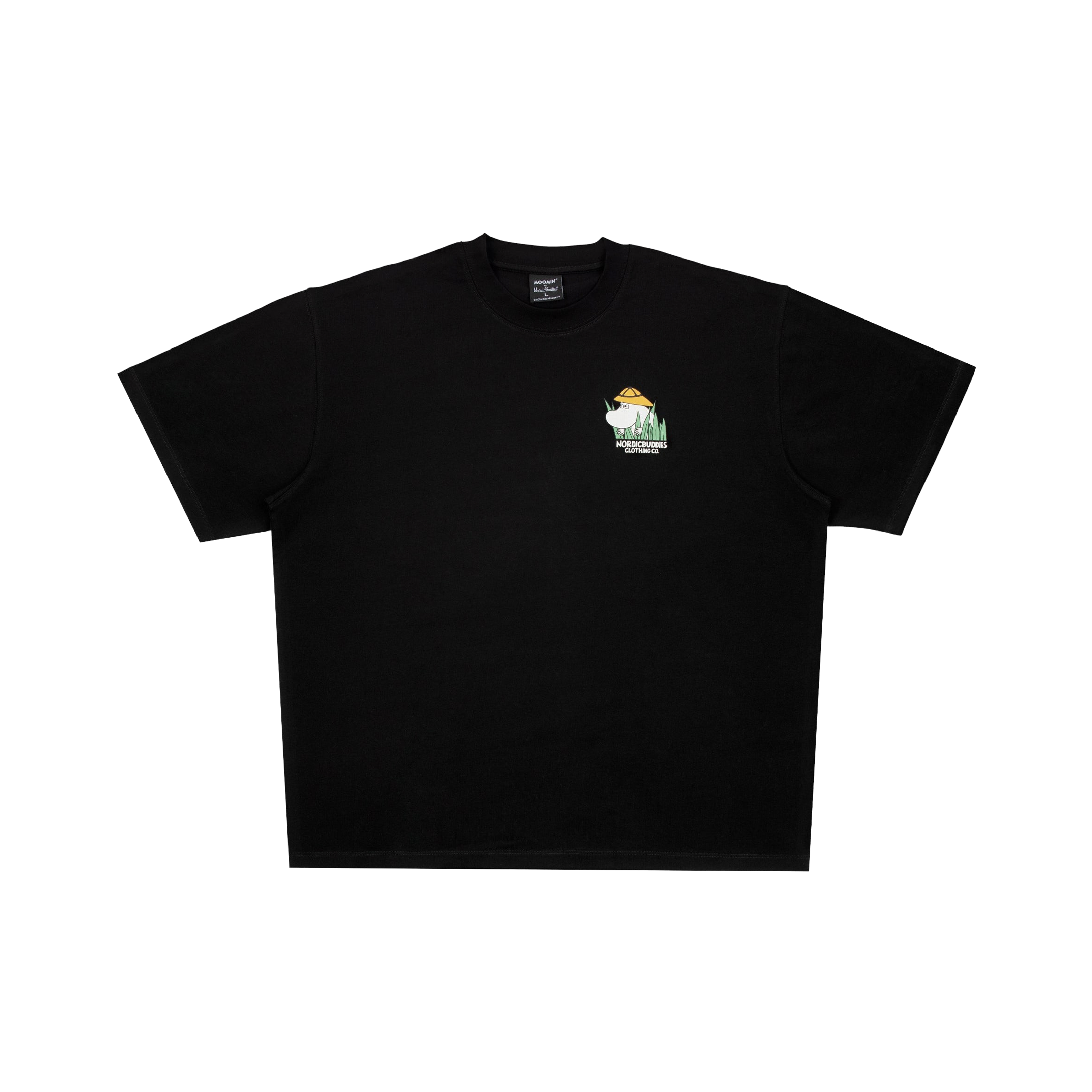 Moomin by NordicBuddies Moominvalley Turns Jungle unisex t-shirt in black