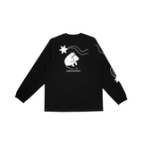 Moomin by NordicBuddies Novels unisex long sleeve shirt in black, back view